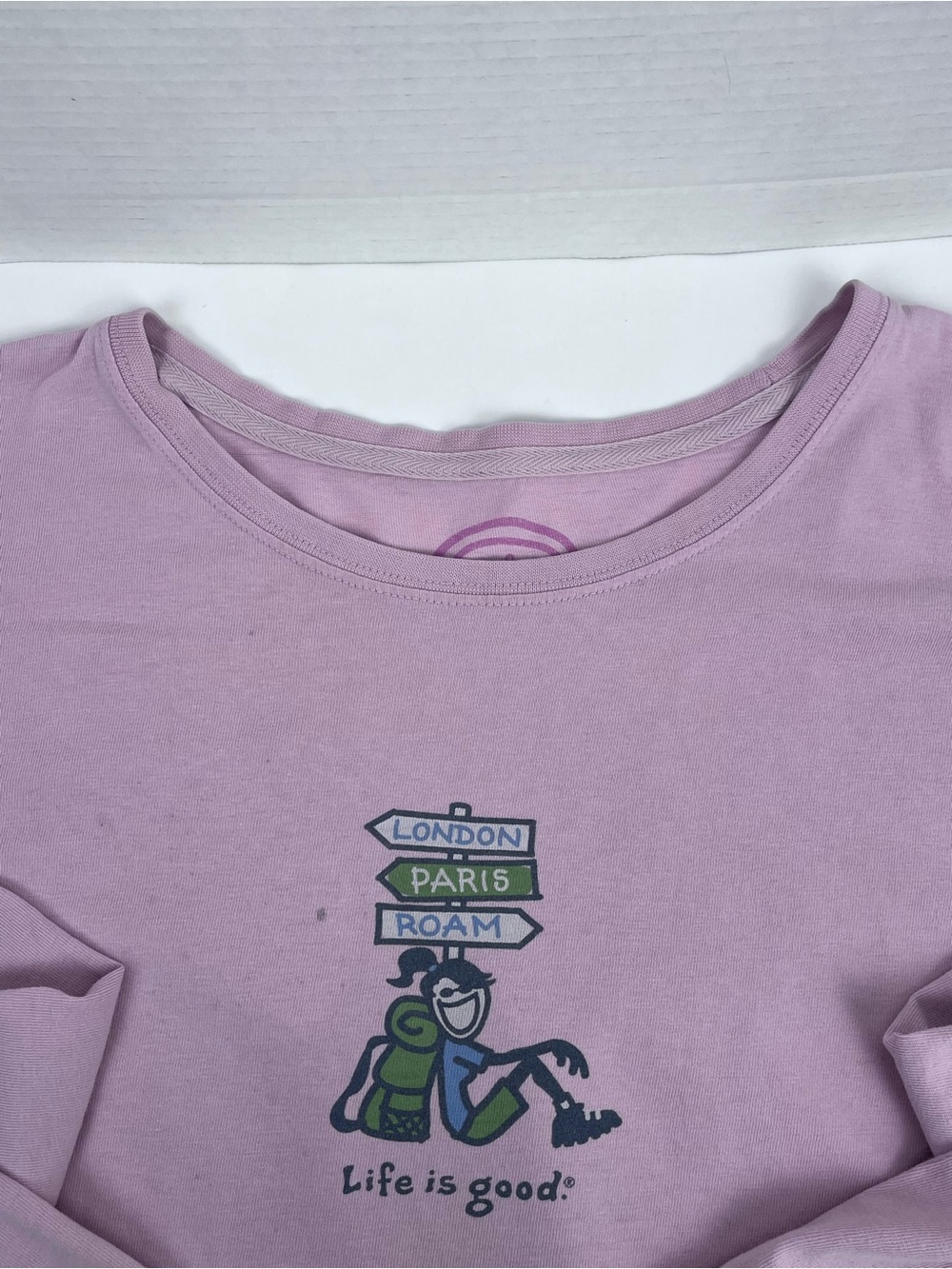Life Is Good Women's 100% Cotton Travel Themed Long Sleeve Graphic Tee Size XL - Picture 8 of 13